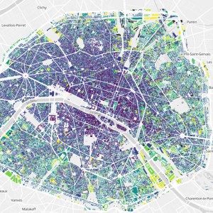 Des cartes et des couleurs : carte interactive bâti parisien à travers le temps